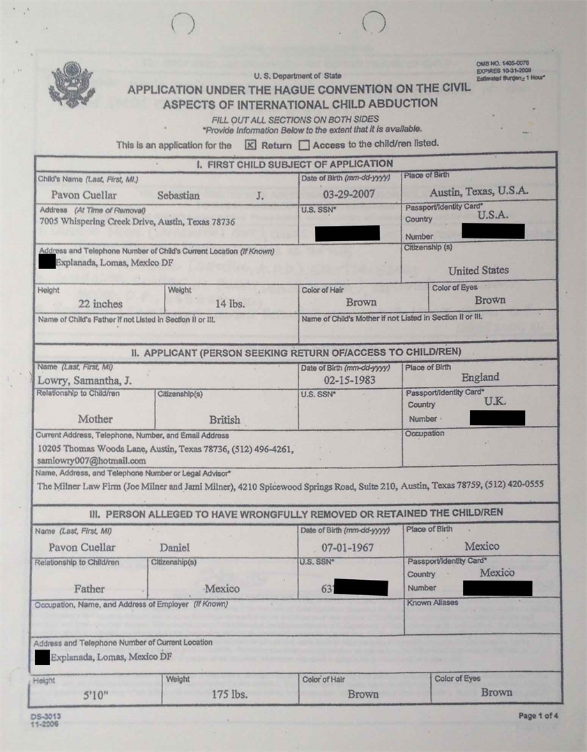 Dated May 30, 2007 Provides Addresses
Who Lives Where! Attorney Made Likely!
Non Applicable Form, Not From Jeremy Morley?
Proves Milner Family Trespassing Clearly To Me!
Why Sam Did Noit Want Her Last Name On Child?
Not Married, Not Living Together... To Save Him?